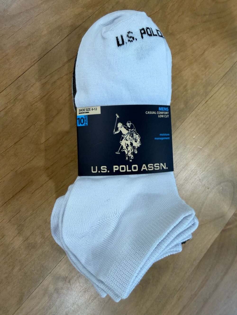 U.S. Polo Assn. Low Cut Socks Size 6-12 10-Pack
